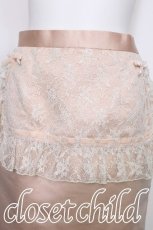 画像3: Rose Marie seoir / レースエプロン風サテンスカート  ピンク S-26-06-01-041-LO-SK-HR-ZS (3)
