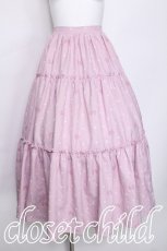 画像1: axes femme kawaii / ハートドット柄ティアードスカート  ピンク S-26-06-01-042-AX-SK-AS-ZS (1)