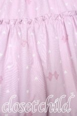 画像3: axes femme kawaii / ハートドット柄ティアードスカート  ピンク S-26-06-01-042-AX-SK-AS-ZS (3)