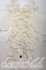 画像4: Ozz oneste / バラ刺繍シフォンフリルブラウス  オフ S-26-06-01-005-OO-BL-HR-ZS (4)