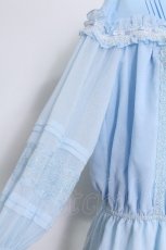 画像4: Hoshibako Works / 七色ワルツ2.0　セットアップ フリルブラウス  サックス S-26-06-01-1012-LO-BL-HR-ZS (4)