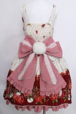 画像2: metamorphose / 風花のゆきうさぎプリーツジャンパースカート 1 オフｘピンク S-26-06-01-1017-ME-OP-HR-ZS (2)