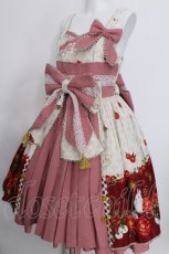 画像3: metamorphose / 風花のゆきうさぎプリーツジャンパースカート 1 オフｘピンク S-26-06-01-1017-ME-OP-HR-ZS (3)