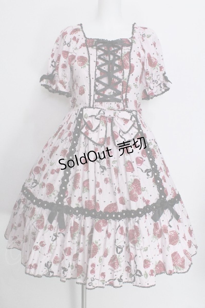 画像1: metamorphose / Lady Fruit 半袖ワンピース  ピンク S-26-06-01-1019-ME-OP-HR-ZS (1)