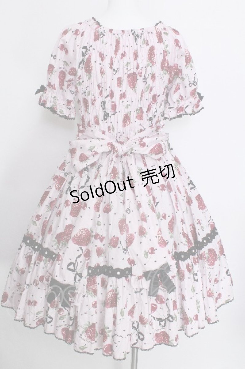 画像2: metamorphose / Lady Fruit 半袖ワンピース  ピンク S-26-06-01-1019-ME-OP-HR-ZS (2)