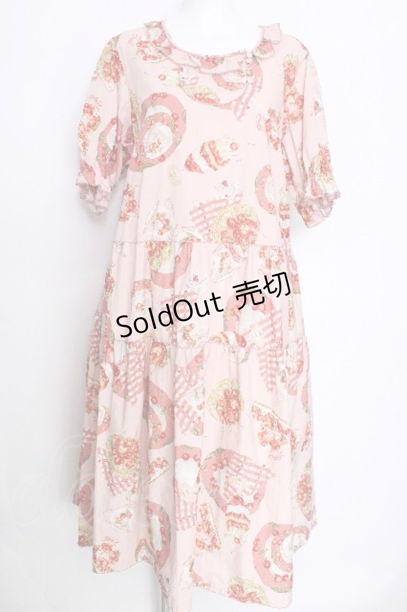 画像1: PINK HOUSE / チェリーチェリー柄ワンピース  ピンク S-26-06-01-1023-LO-OP-AS-ZT514 (1)