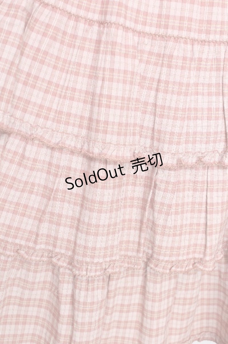 画像4: PINK HOUSE / いちご編みぐるみ段々チェックワンピース  ピンク S-26-06-01-1024-LO-OP-AS-ZS (4)