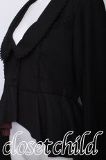 画像4: Chalmiere / ペプラムショートジャケット  黒 S-26-06-01-019-AX-JA-HR-ZS (4)