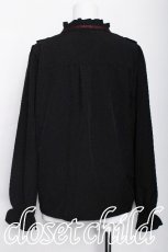 画像2: axes femme / 薔薇刺繍ハイネックブラウス  黒 S-26-06-01-020-AX-BL-HR-ZS (2)
