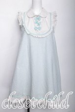 画像1: kokokim / 3つリボン切替ワンピース  白ｘミント S-26-06-01-022-LO-OP-HR-ZS (1)