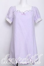 画像1: kokokim / ドット切替ワンピース  ラベンダー S-26-06-01-023-LO-OP-HR-ZS (1)
