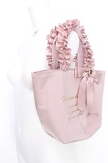 画像1: Maison de FLEUR / ピンクピンクサテンフリルトートバッグ F ピンク S-26-06-02-1050-LO-BG-SZ-ZS (1)