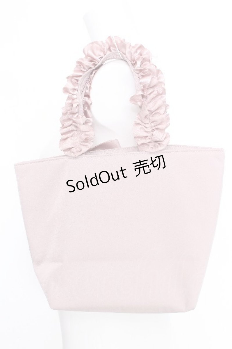 画像3: Maison de FLEUR / ピンクピンクサテンフリルトートバッグ F ピンク S-26-06-02-1050-LO-BG-SZ-ZS (3)