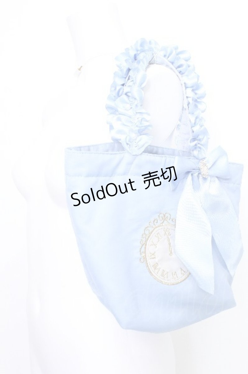 画像1: Maison de FLEUR / シンデレラフリルハンドルトートバッグ  サックス S-26-06-02-1051-LO-BG-HR-ZS (1)