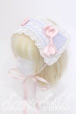 画像1: BABY,THE STARS SHINE BRIGHT / 小さな子猫のLucy ドットチュールヘッドドレス  サックス S-26-06-03-005-BA-AC-AS-ZS (1)