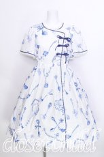 画像1: MILK / トワル・ド・ジュイ Dress  白ｘ青 S-26-06-03-033-ML-OP-AS-ZS (1)