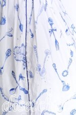 画像4: MILK / トワル・ド・ジュイ Dress  白ｘ青 S-26-06-03-033-ML-OP-AS-ZS (4)