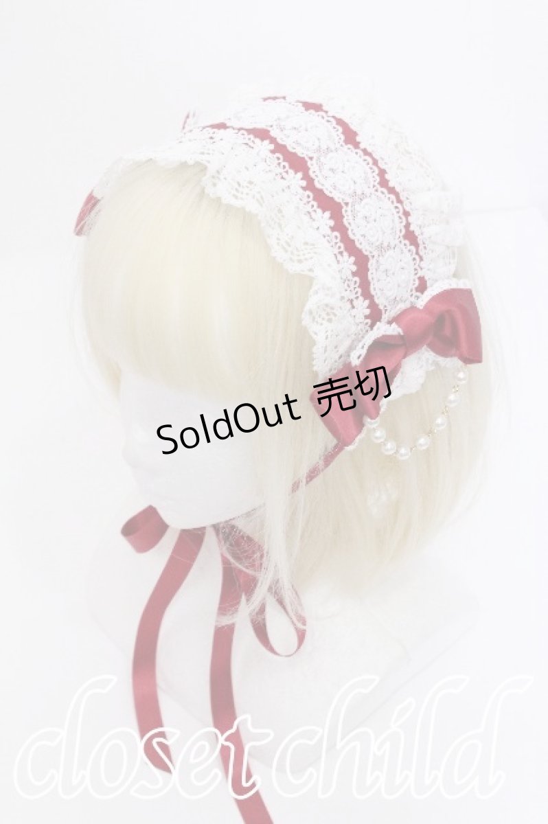 画像1: BABY,THE STARS SHINE BRIGHT / Pure Pearl bouquetヘッドドレス  エンジ S-26-06-03-006-BA-AC-HR-ZS (1)