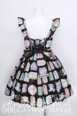 画像2: Angelic Pretty / Memorial Tea Museumジャンパースカート  黒 S-26-06-03-043-AP-OP-AS-ZS (2)