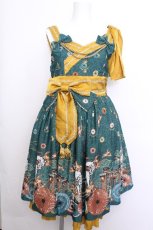 画像1: metamorphose / 暁の夢幻灯火 タックジャンパースカート 1 深碧(Jasper Green) S-26-06-03-1035-ME-OP-HR-ZS (1)