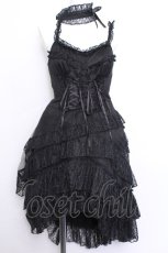 画像1: Drug Honey / チョーカー付きレースキャミワンピース  黒 S-26-06-03-1037-PU-TO-HR-ZS (1)