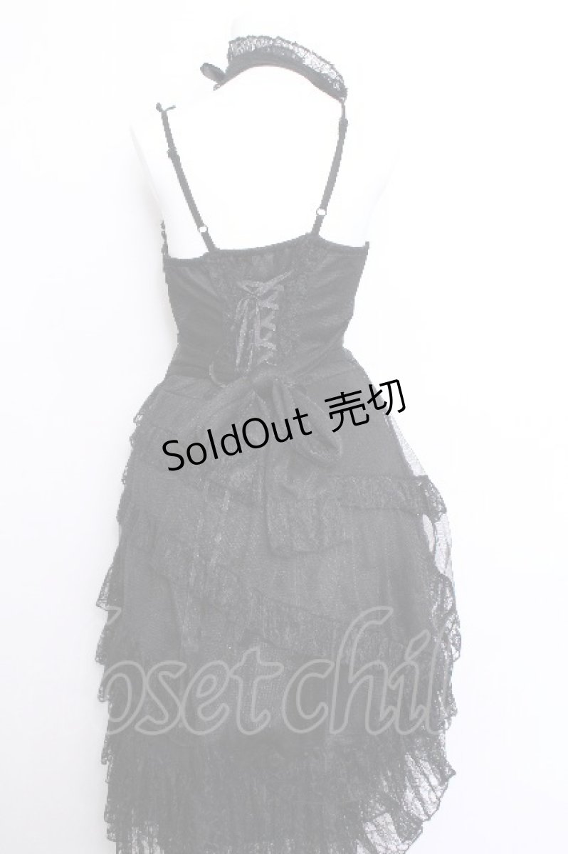 画像2: Drug Honey / チョーカー付きレースキャミワンピース  黒 S-26-06-03-1037-PU-TO-HR-ZS (2)