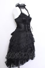 画像3: Drug Honey / チョーカー付きレースキャミワンピース  黒 S-26-06-03-1037-PU-TO-HR-ZS (3)
