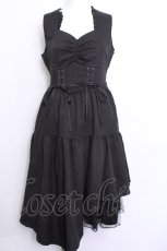 画像1: axes femme POETIQUE / コルセットデザインアシメワンピース  黒 S-26-06-03-1038-AX-OP-HR-ZS (1)
