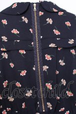 画像7: Jane Marple Dans Le Salon / Floating flowers afternoon dress ドレス  紺 S-26-06-03-1047-JM-OP-AS-ZS (7)