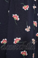 画像8: Jane Marple Dans Le Salon / Floating flowers afternoon dress ドレス  紺 S-26-06-03-1047-JM-OP-AS-ZS (8)