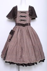 画像1: metamorphose / 乙女探偵ポケット付きジャンパースカート  ベージュ S-26-06-03-1053-ME-OP-AS-ZS (1)