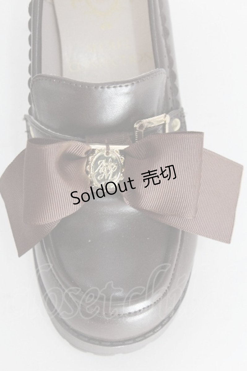画像5: Amavel / リボン付ローファーパンプス S ブラウン S-26-06-03-1005-CA-BG-HR-ZS (5)