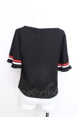 画像2: HELL CAT PUNKS / フリル袖カットソー  黒 S-26-06-03-1011-PU-TO-AS-ZS (2)