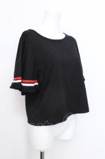 画像3: HELL CAT PUNKS / フリル袖カットソー  黒 S-26-06-03-1011-PU-TO-AS-ZS (3)
