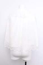 画像2: Moi-meme-Moitie / 燭台エンブレムゲートケープ  白 S-26-06-03-1021-MO-TO-AS-ZS (2)