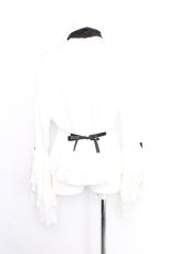 画像2: MARBLE / 別タイ付きクラシカルデコレーションブラウス  白 S-26-06-03-1023-GO-BL-HR-ZS (2)