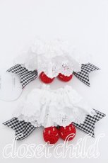 画像2: BABY,THE STARS SHINE BRIGHT / ゆらゆらいちごのHappy Berry Presentお袖とめ  白ｘ黒 S-26-06-03-001-BA-AC-AS-ZS (2)