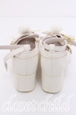 画像4: Amavel / ファーぽんリボン付クロスパンプス L オフ S-26-06-03-009-CA-SH-HR-ZS (4)