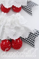 画像3: BABY,THE STARS SHINE BRIGHT / ゆらゆらいちごのHappy Berry Presentお袖とめ  白ｘ黒 S-26-06-03-001-BA-AC-AS-ZS (3)