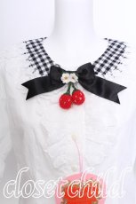 画像3: BABY,THE STARS SHINE BRIGHT / ゆらゆらいちごのHappy Berry Presentギンガムブラウス  白ｘ黒 S-26-06-03-012-BA-BL-AS-ZS (3)