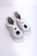 画像1: merry jenny / satin ribbon stitch sneaker M グレー S-26-06-04-004-LO-SH-HR-ZS (1)