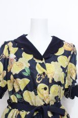 画像4: Emily Temple cute / Sunny Honey Lemon ロングワンピース  ネイビー S-26-06-04-037-ET-OP-HR-ZS (4)
