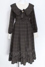 画像1: Amavel / Noble Eleganceミドル丈ワンピース  ブラウン S-26-06-04-039-CA-CO-AS-ZS (1)