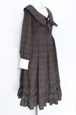 画像3: Amavel / Noble Eleganceミドル丈ワンピース  ブラウン S-26-06-04-039-CA-CO-AS-ZS (3)