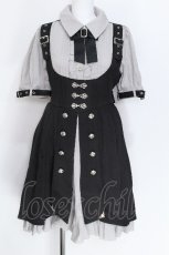 画像1: Amavel / Mechanical Doll　レイヤードワンピース  黒ｘグレー S-26-06-04-043-CA-OP-AS-ZS (1)
