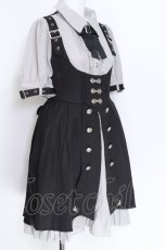 画像3: Amavel / Mechanical Doll　レイヤードワンピース  黒ｘグレー S-26-06-04-043-CA-OP-AS-ZS (3)