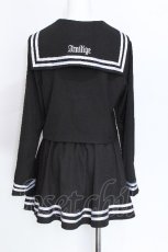 画像2: Amilige / セーラーセットアップ  黒ｘ白 S-26-06-04-051-PU-BL-HR-ZS (2)