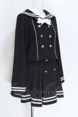 画像3: Amilige / セーラーセットアップ  黒ｘ白 S-26-06-04-051-PU-BL-HR-ZS (3)