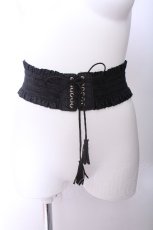 画像1: axes femme / レースアップゴムベルト   S-26-06-04-013-AX-BL-HR-ZS (1)