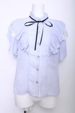 画像1: axes femme POETIQUE / チューリップスリーブブラウス  サックス S-26-06-04-020-AX-BL-HR-ZS (1)